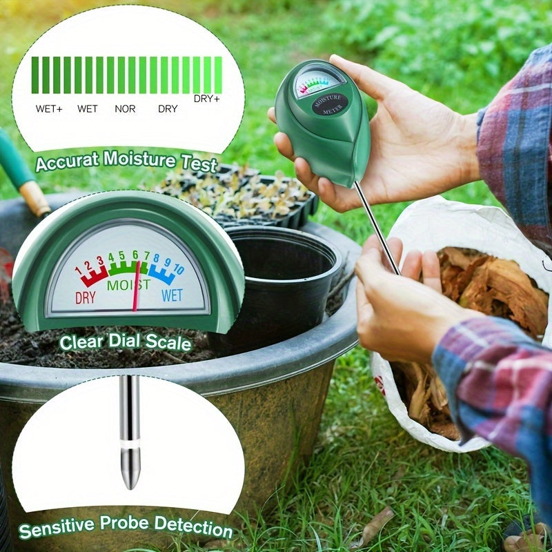 1pc Soil Moisture Meter, Soil Hygrometer For Plants, Soil Water Gauge Meter Indoor Outdoor, Soil Moisture Sensor For Garden, Lawn, Farm Plants Care